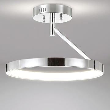Owen 17.5" Dimmable Integrated LED Metal Semi Flush Mount - JONATHAN Y